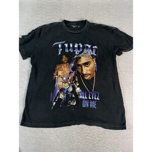 Tupac Shirt Mens 2XL Black All Eyez On Me Rap Hip Hop Graphic‎ Tee Abercrombie